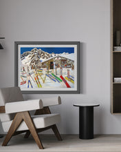 Load image into Gallery viewer, The Chez Croux in Courmayeur with Monte Bianco Painting