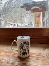 Load image into Gallery viewer, Fine bone china mug/deer mug/ Monte Bianco / alpine décor/ homeware/home-warming gift/Christmas gift/gifts for her/ gifts for him/Mont Blanc Active