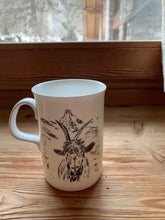 Load image into Gallery viewer, Fine bone china mug/ mountain goat cup/ alpine/ Matterhorn/alpine scene mug/housewarming gift/ christmas gift/ gifts for her/gifts for him Active