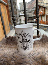 Load image into Gallery viewer, Fine bone china mug/ mountain goat cup/ alpine/ Matterhorn/alpine scene mug/housewarming gift/ christmas gift/ gifts for her/gifts for him Active