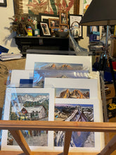 Load image into Gallery viewer, 10"x8' Print of Chez Croux in Courmayeur Pausa Pranzo Print