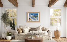 Load image into Gallery viewer, Skiing in Courmayeur Soft Pastels Painting (Aretu Wall)