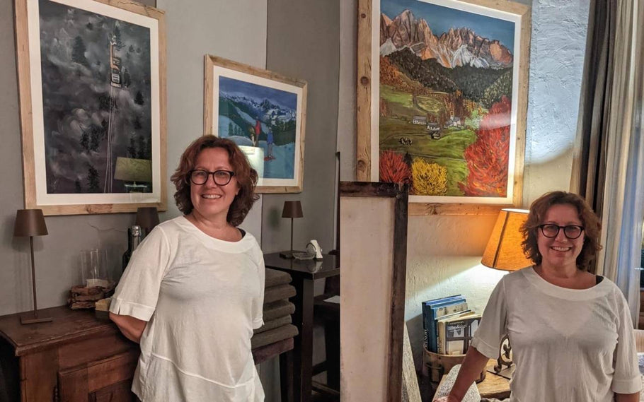 There is still time to come to my Solo Exhibition at the Caffè della Posta in Courmayeur until 25th August