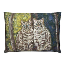 Load image into Gallery viewer, Ari and Nisha in the Outdoors Rectangle Cushion
