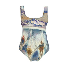 Load image into Gallery viewer, Downhill Skiers in Aosta Valley One-Piece Swimsuit
