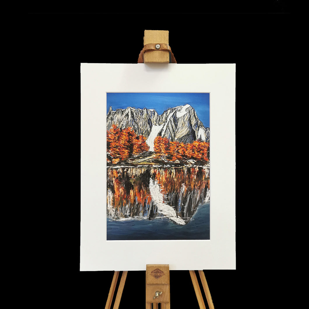 Limited Edition Giclée Prints of Lago d'Arpy in Autumn in Different Sizes