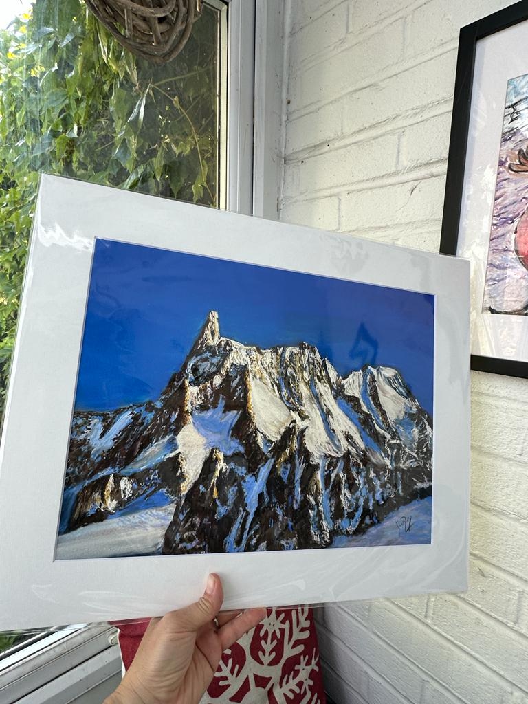 Limited Edition Giclée Print of Dent du Géant in different sizes.