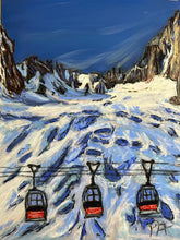 Load image into Gallery viewer, Mer de Glace with Panoramic Mont Blanc Lift Pastels Painting
