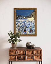 Load image into Gallery viewer, Mer de Glace with Panoramic Mont Blanc Lift Pastels Painting
