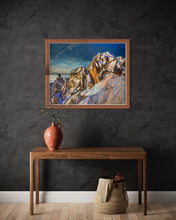 Load image into Gallery viewer, The Monte Bianco as seen from Skyway Monte Bianco Soft Pastels Painting
