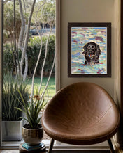 Load image into Gallery viewer, Ozzy in the Dora Baltea Pastel Painting
