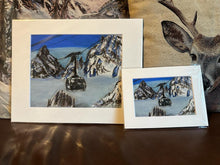 Load image into Gallery viewer, Limited Edition Giclée Prints of Skyway Monte Bianco Rotair Cablecar in Different Sizes
