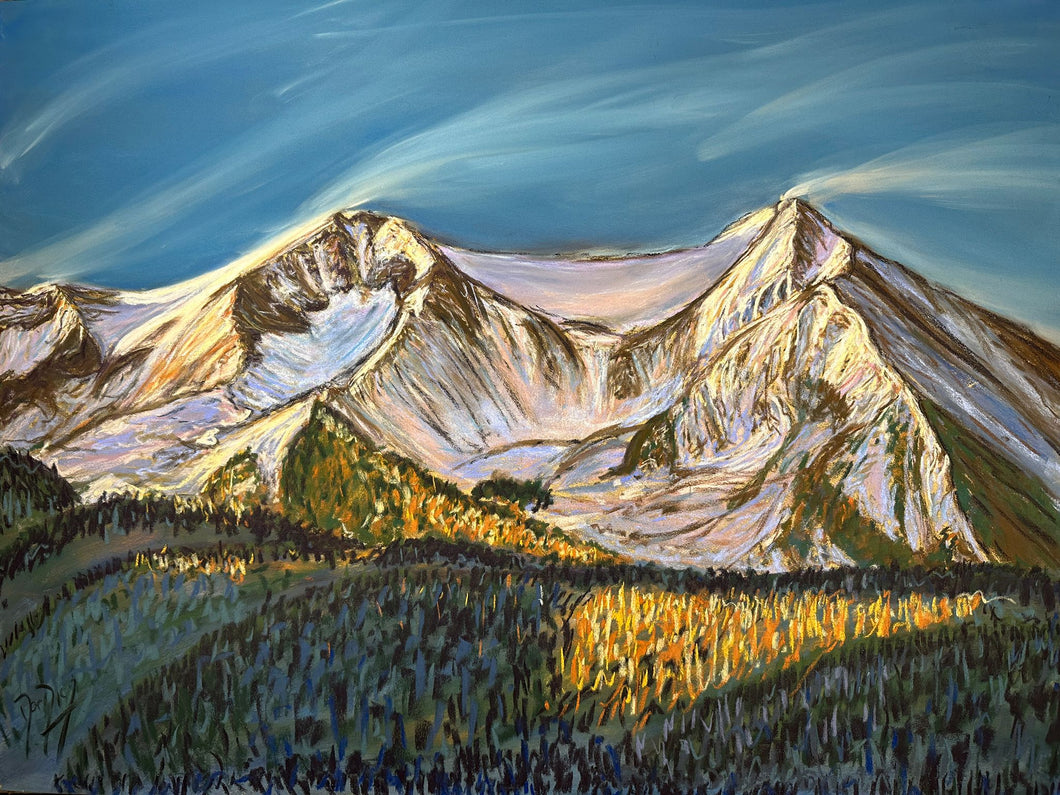 Mount Sopris Soft Pastels Painting