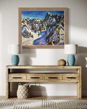 Load image into Gallery viewer, The View from the Aiguille du Midi towards the Grandes Jorasses II Soft Pastels Painting
