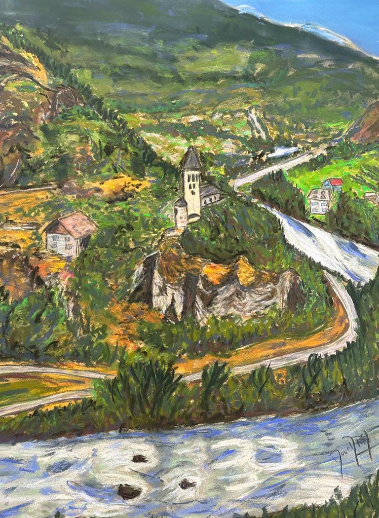 Villeneuve Soft Pastels Painting