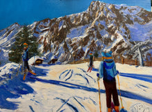 Load image into Gallery viewer, Skiing Down from Zerotta, Courmayeur – Monte Bianco Views
