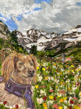 Load image into Gallery viewer, Annie the Dog in Courmayeur Soft Pastels Painting
