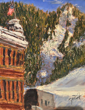 Load image into Gallery viewer, Aspen Mountain from Downtown Pastel Painting
