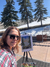 Load image into Gallery viewer, Aspens from the Timberline Condominium Plein Air Soft Pastels Painting
