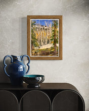Load image into Gallery viewer, Aspens from the Timberline Condominium Plein Air Soft Pastels Painting
