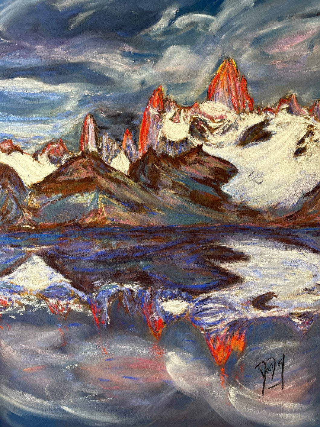 Cerro Fitz-Roy Soft Pastels Painting