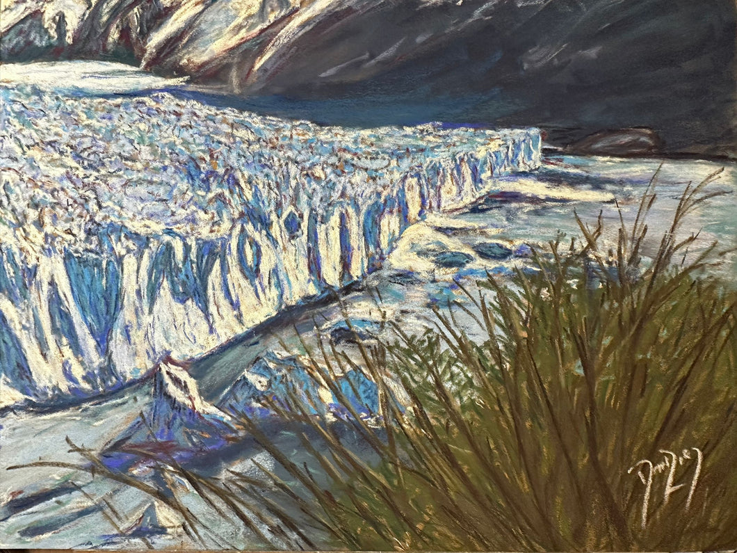 Perito Moreno Glacier Pastel Painting