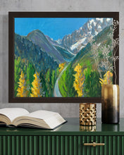 Load image into Gallery viewer, The View from La Salle towards Mont Crammont and Monte Bianco Plein Air Oils Painting
