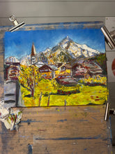 Load image into Gallery viewer, The view of La Salle with Grivola Soft Pastels Painting
