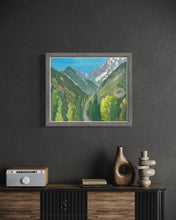 Load image into Gallery viewer, The View from La Salle towards Mont Crammont and Monte Bianco Plein Air Oils Painting
