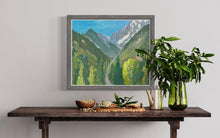 Load image into Gallery viewer, The View from La Salle towards Mont Crammont and Monte Bianco Plein Air Oils Painting
