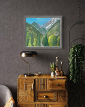 Load image into Gallery viewer, The View from La Salle towards Mont Crammont and Monte Bianco Plein Air Oils Painting
