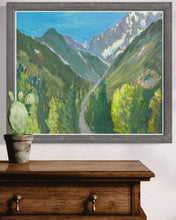 Load image into Gallery viewer, The View from La Salle towards Mont Crammont and Monte Bianco Plein Air Oils Painting
