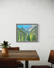 Load image into Gallery viewer, The View from La Salle towards Mont Crammont and Monte Bianco Plein Air Oils Painting
