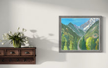 Load image into Gallery viewer, The View from La Salle towards Mont Crammont and Monte Bianco Plein Air Oils Painting
