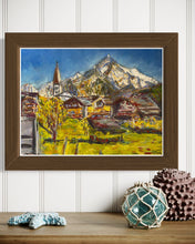 Load image into Gallery viewer, The view of La Salle with Grivola Soft Pastels Painting
