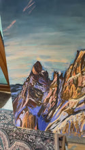 Load and play video in Gallery viewer, The Monte Bianco as seen from Skyway Monte Bianco Soft Pastels Painting
