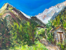 Load image into Gallery viewer, Mont Crammont and Monte Bianco in Sentiero 8 Pastels Painting
