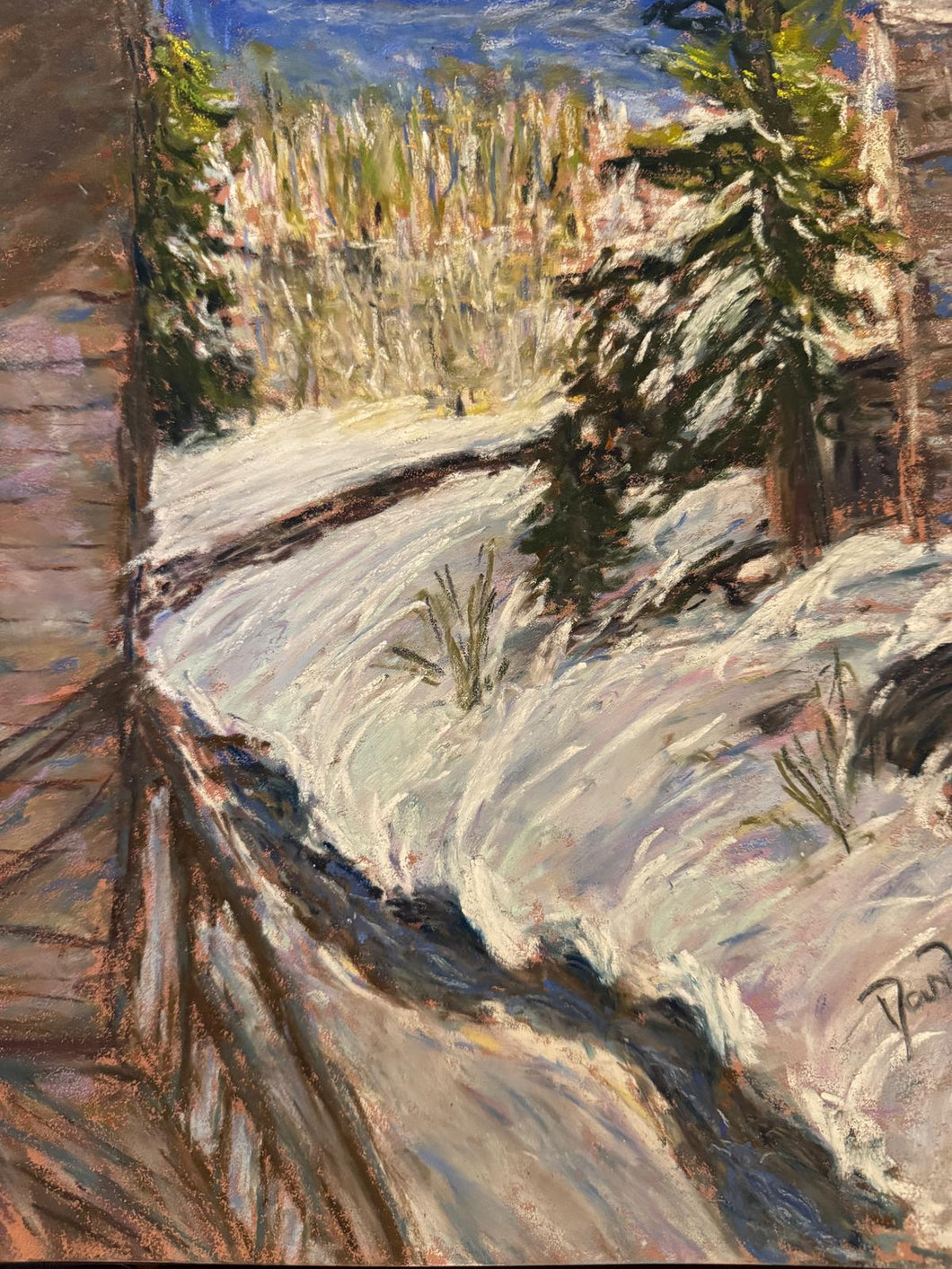 The View from my Balcony in Snowmass Plein Air Pastel Painting