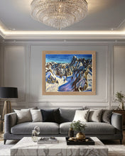 Load image into Gallery viewer, The View from the Aiguille du Midi towards the Grandes Jorasses II Soft Pastels Painting
