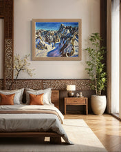 Load image into Gallery viewer, The View from the Aiguille du Midi towards the Grandes Jorasses II Soft Pastels Painting
