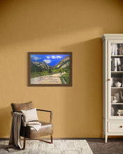 Load image into Gallery viewer, Walking the Vineyards of Morgex with views to Tête du Grand Mont Soft Pastels Painting
