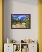 Load image into Gallery viewer, Walking the Vineyards of Morgex with views to Tête du Grand Mont Soft Pastels Painting
