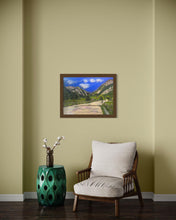 Load image into Gallery viewer, Walking the Vineyards of Morgex with views to Tête du Grand Mont Soft Pastels Painting
