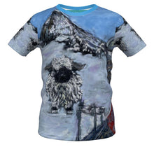 Load image into Gallery viewer, Boys premium t-shirt with a black-head sheep in the Gornergrat with the Matterhorn

