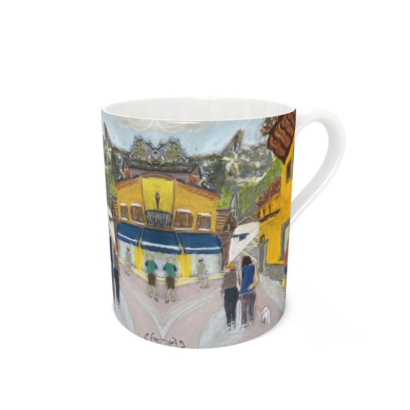 The Via Roma in Courmayeur Large Bone China Mug