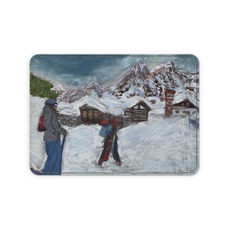 End of Ski Day in Val Veny Card Holder