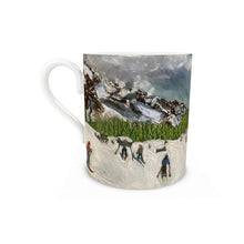 Load image into Gallery viewer, Kids skiing in Courmayeur with Monte Bianco in the background
