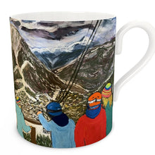 Load image into Gallery viewer, Kids Waiting for the Funicular Bone China Mug
