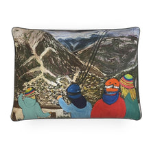 Load image into Gallery viewer, Waiting for the Funicular Rectangular Luxury Cushion
