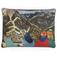 Load image into Gallery viewer, Waiting for the Funicular Rectangular Luxury Cushion
